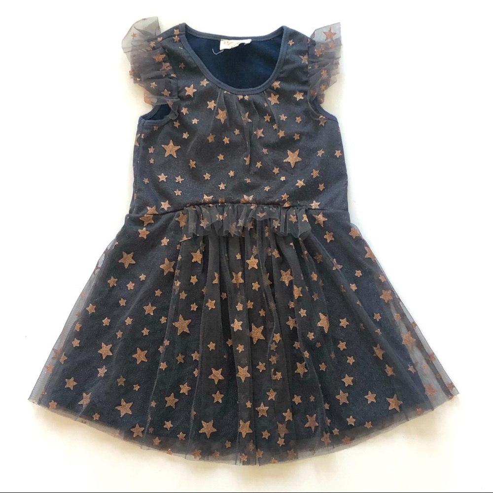 Gold star tulle dress